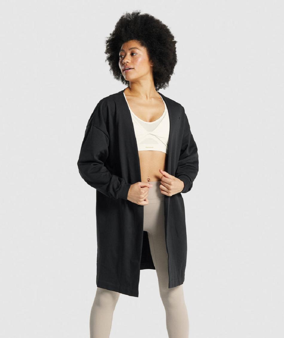 Gymshark Whitney Oversized Robe Ženske Accessories Crne | HR 3797GSO